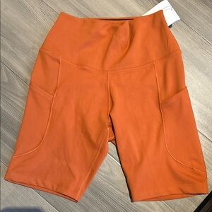 Women's Orange Athletic Shorts